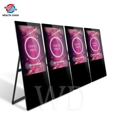 Faltbare alleinstehende tragbare digitale Beschilderung Media Player LCD mit beweglicher Gießmaschine