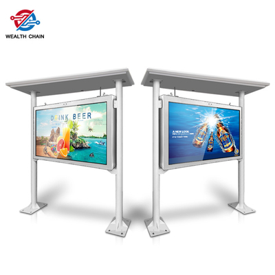 8ft hohe Pole Installation LCD-Anzeige Signage75-zoll-bildschirm im Freien