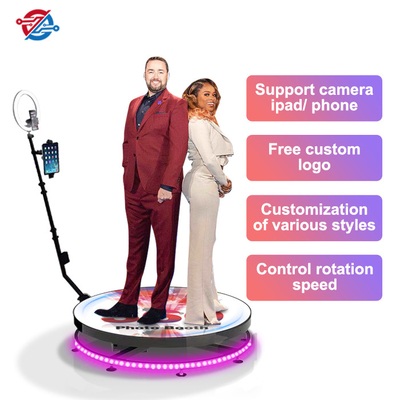 Manuelle Steuerung 360-Grad-Fotoautomat Rotierende Standkamera Automatische Party-Hochzeitsmaschine
