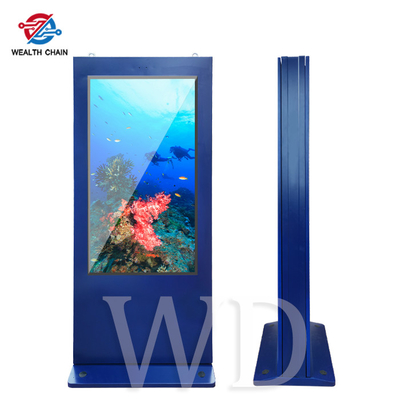 Marine-Blau Schirm-Helligkeit WIFIS 2.4G Bluetooth 5,0 Totem LCD-digitaler Beschilderung im Freien justierbare