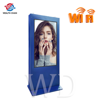 Marine-Blau Schirm-Helligkeit WIFIS 2.4G Bluetooth 5,0 Totem LCD-digitaler Beschilderung im Freien justierbare