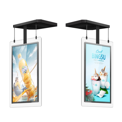 Hängende doppelte Anzeige der Seitenscheibe-HD LCD 43 Zoll