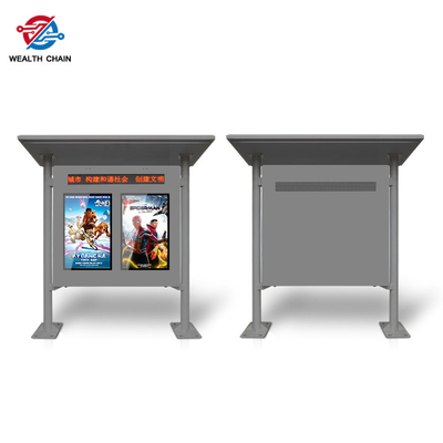 Kundenspezifische LCD-Zeitungs-Digital-Kioske im Freien überwachen 55 Zoll Überdachungs-Entwurf X 2